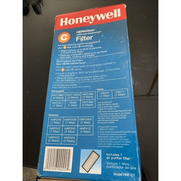 Honeywell HEPA Clean Air Purifier Replacement Filter - HRFC1 - Picture 2 of 5